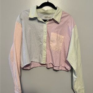 Arizona Jean Company Kids Pastel Striped Button Down Shirt